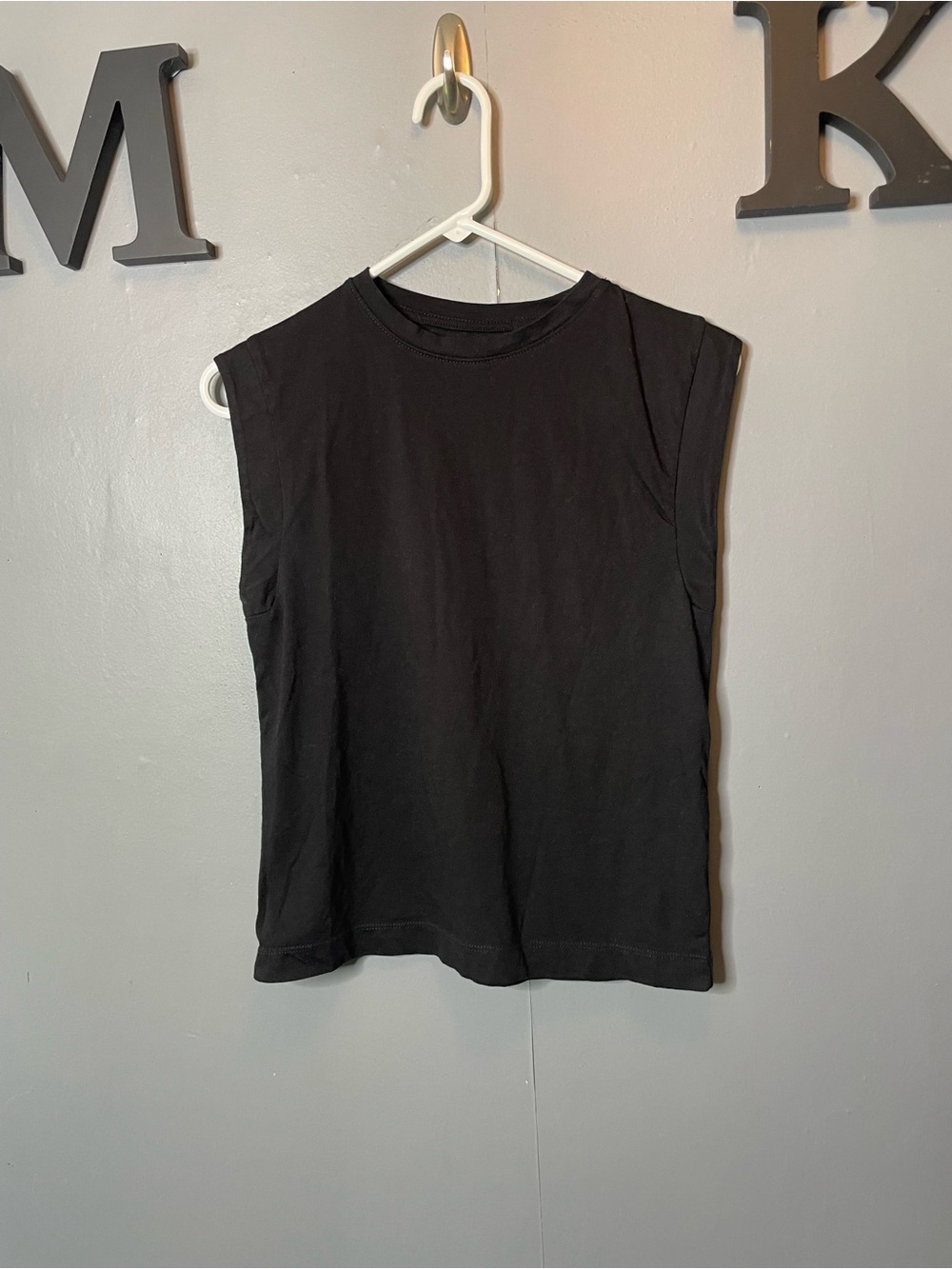 A new day Classic Black Sleeveless Crewneck Tank Top size XS‎
